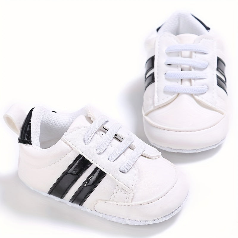 Infant Soft Bottom Stripes Light-Up Sports Shoes for Newborns Spring Fall