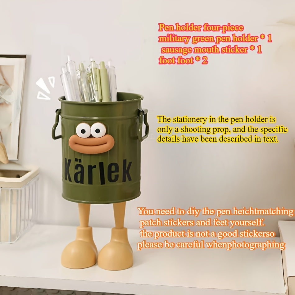 Set of 3 Cartoon Pen Holders for Office Desk Storage and Home Organization