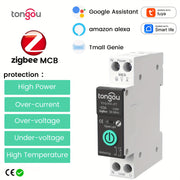 Zigbee Smart Switch 1-63A Wi-Fi Compatible with Alexa Google Home Timer Overload Protection Energy Monitoring