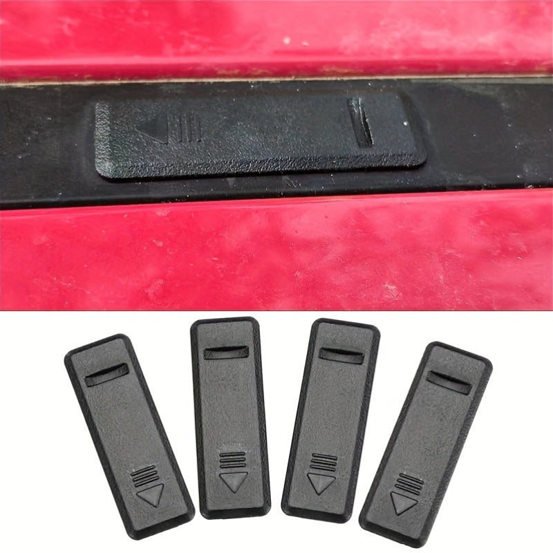 4Piezas Cubiertas de Baca de Techo de Plástico Negro Montaje Frontal para Coches