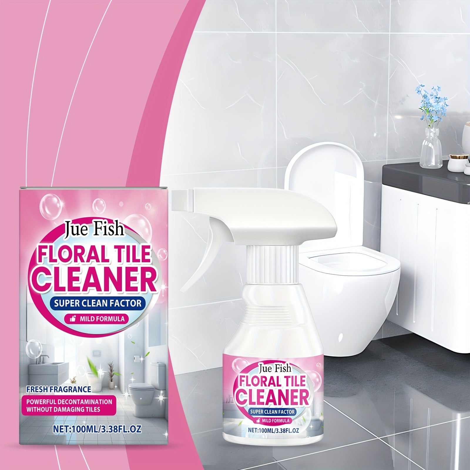Toilet Cleaner for Urine Stains and Odors, Bathroom Disinfectant, Fresh Scent