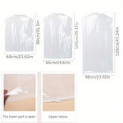 Paquete de 3 bolsas de polvo para ropa no tejida con cremallera para vestidos y trajes