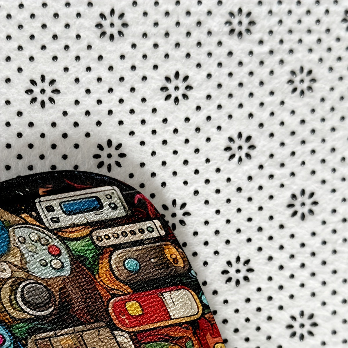 Retro Gaming Controller Rug Non-Slip Door Mat for Game Room Bedroom Entry