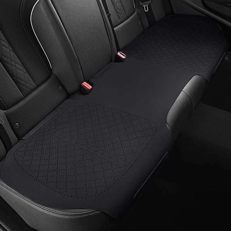 Cojín para asiento de coche de arroz vainilla, de temporada, transpirable, con media cubierta perforada