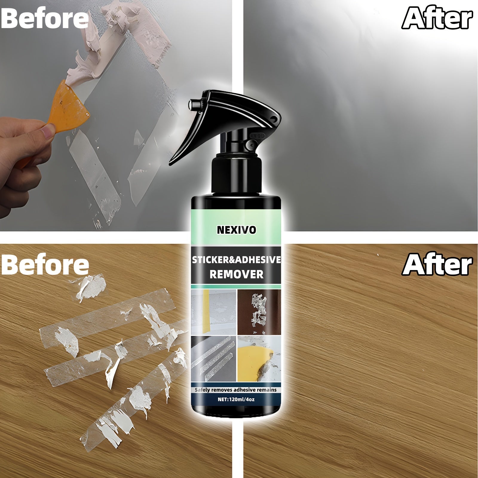 Adhesive Remover Spray for Car Windows and Surfaces Yellow 8oz