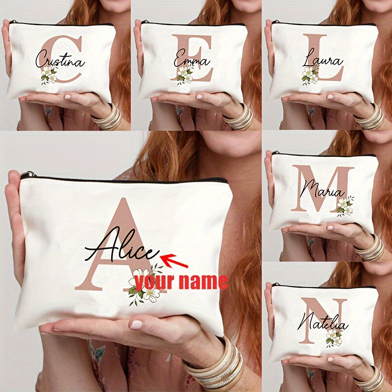Personalized Makeup Bag Travel Toiletry Organizer Cosmetic Pouch for Women