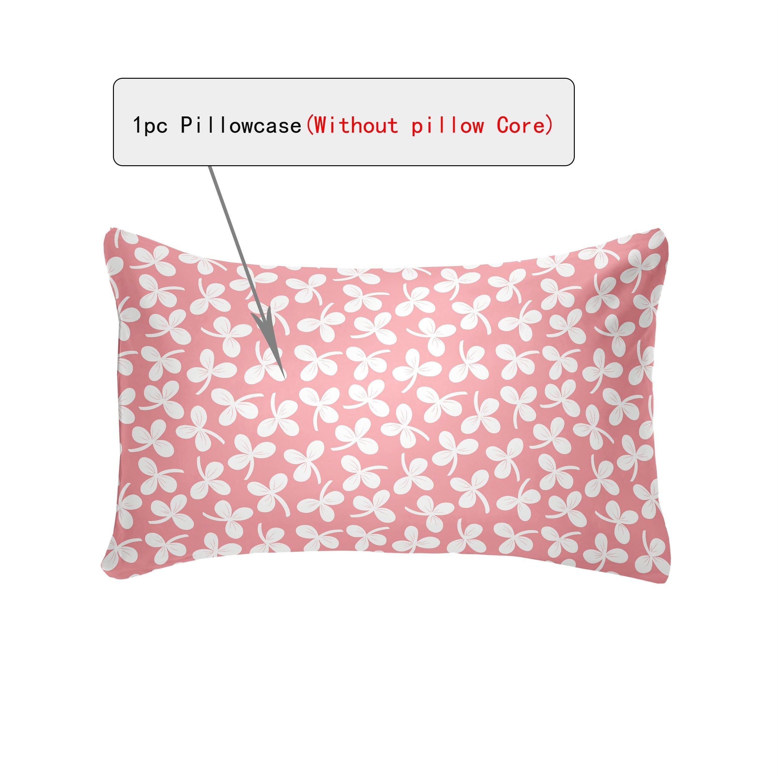 Breathable Pillowcase with Envelope Closure in Multiple Sizes and Floral Patterns
