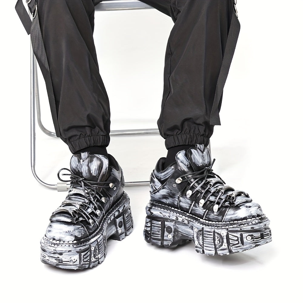 Women's EVA Platform Short Boots Y2K Goth Style Mid Calf Shoes