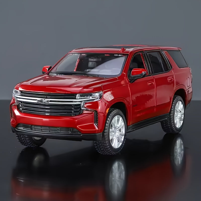 Coche de hojalata para niños a escala 1:26, modelo SUV, blanco y rojo, resistente a la intemperie