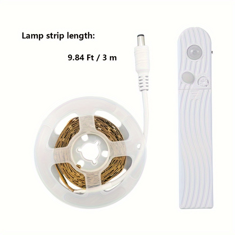Motion Sensing LED Light Strips 99.97cm-5m Battery Powered White Indoor