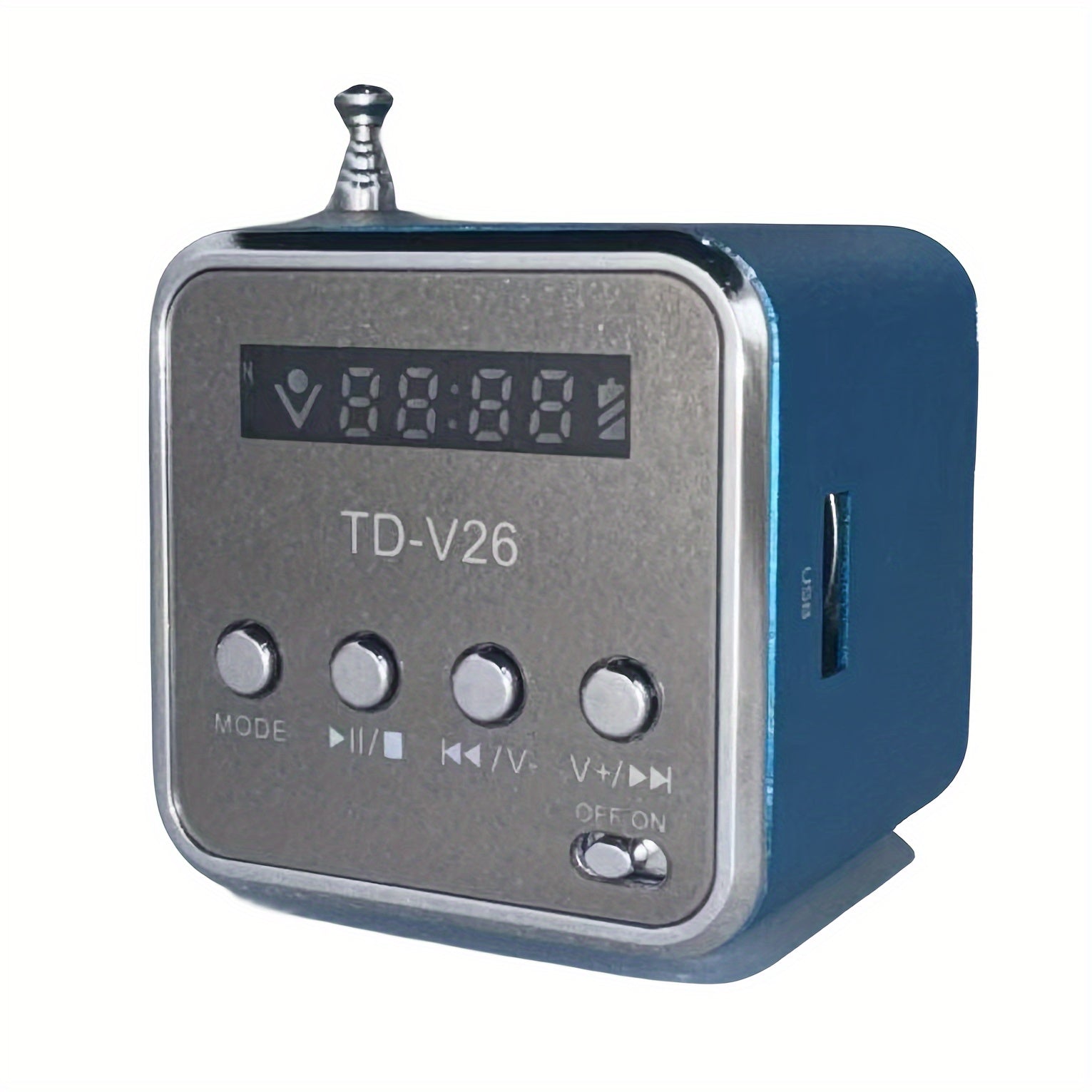 Reproductor de audio estéreo portátil mini con radio FM, tarjeta TF y soporte para U Disk