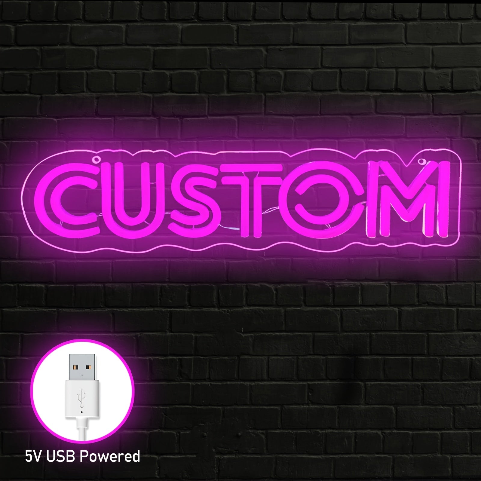 Customizable USB-Powered LED Neon Wall Decor for Weddings Birthdays Home Office Outdoor