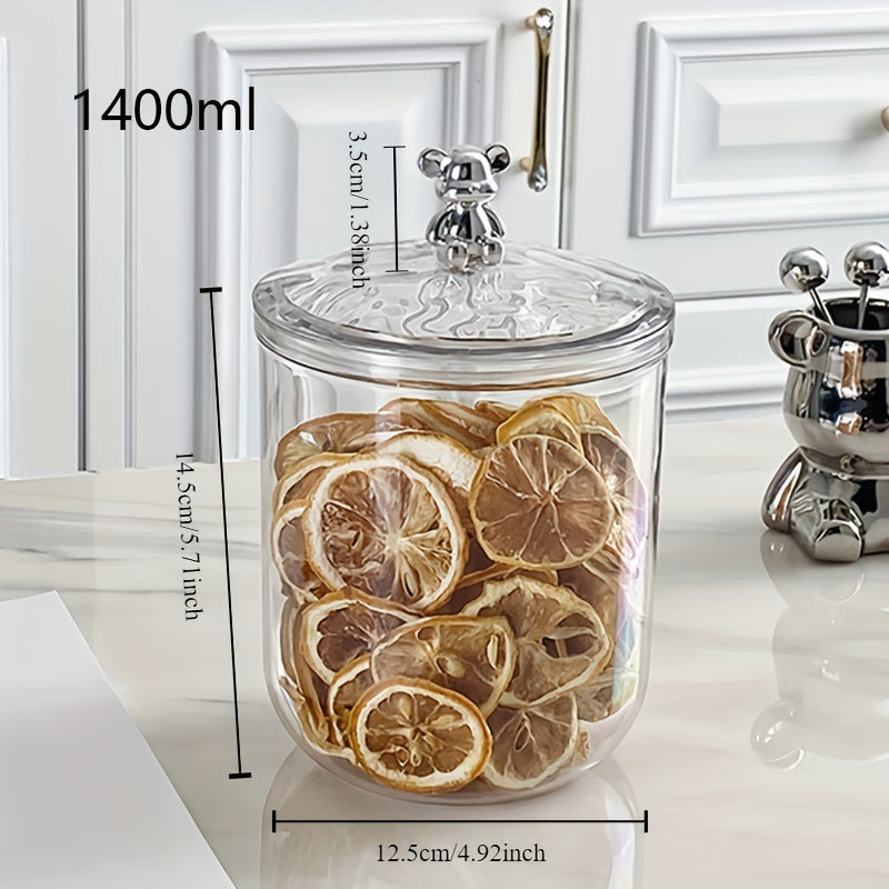 Large Capacity Sealed Jar for Coffee Beans Snacks Candy Storage Reusable Container