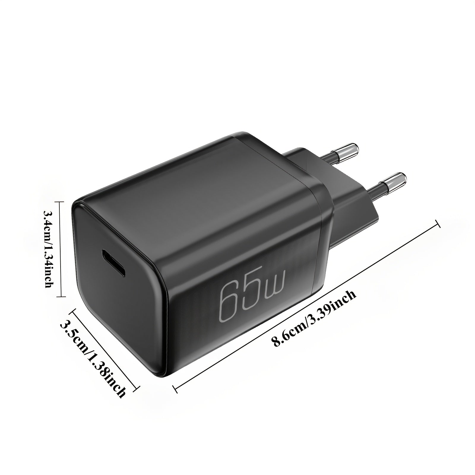2pcs 65W GaN Type C Fast Charging Wall Chargers for Laptops iPhone iPad Pixel Steam Deck