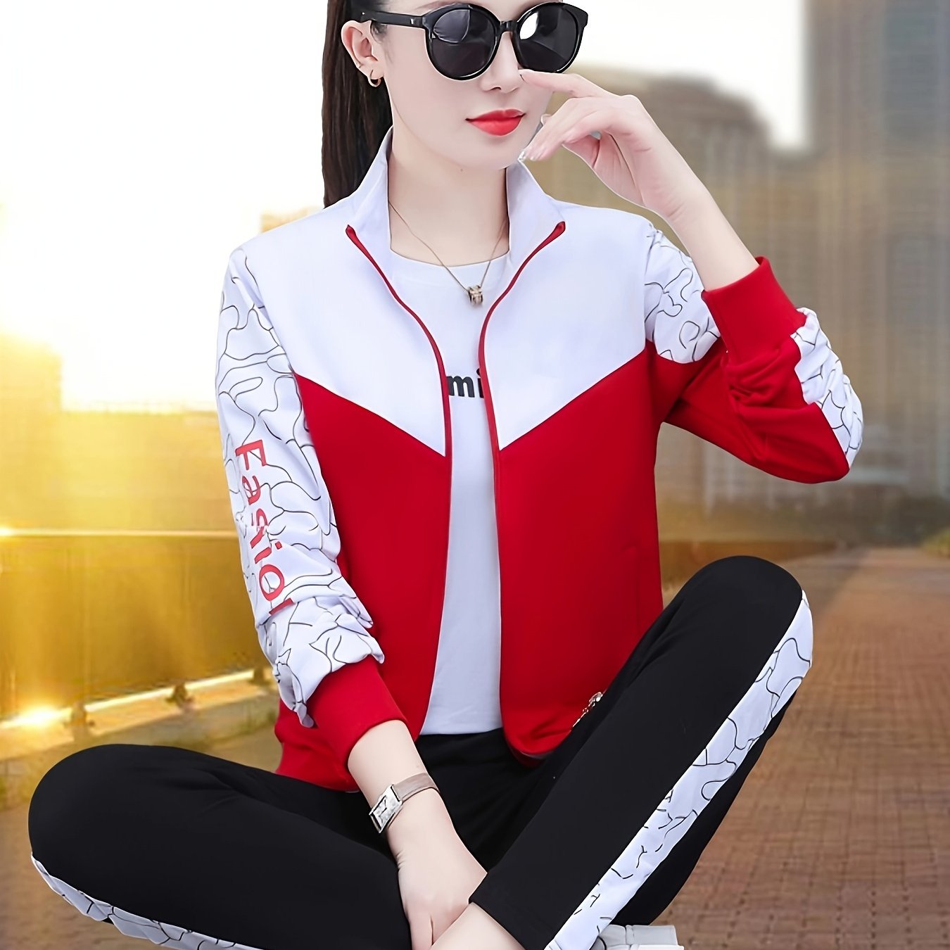 Women's Cardigan Set Long Sleeve Spring Autumn Casual Outdoor Sportswear