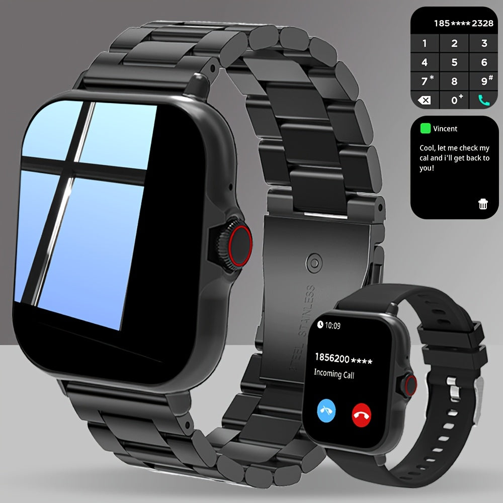 Smart Watch for Men and Women Business Style Dual Display Call Music Control Wireless USB Charging