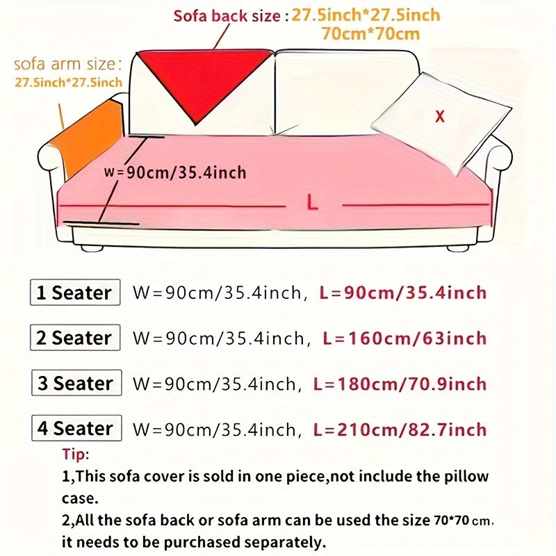 Zamonaviy plush divan qopqog'i, sirpanishga qarshi, itlarga mos, dog'larga chidamli polyester