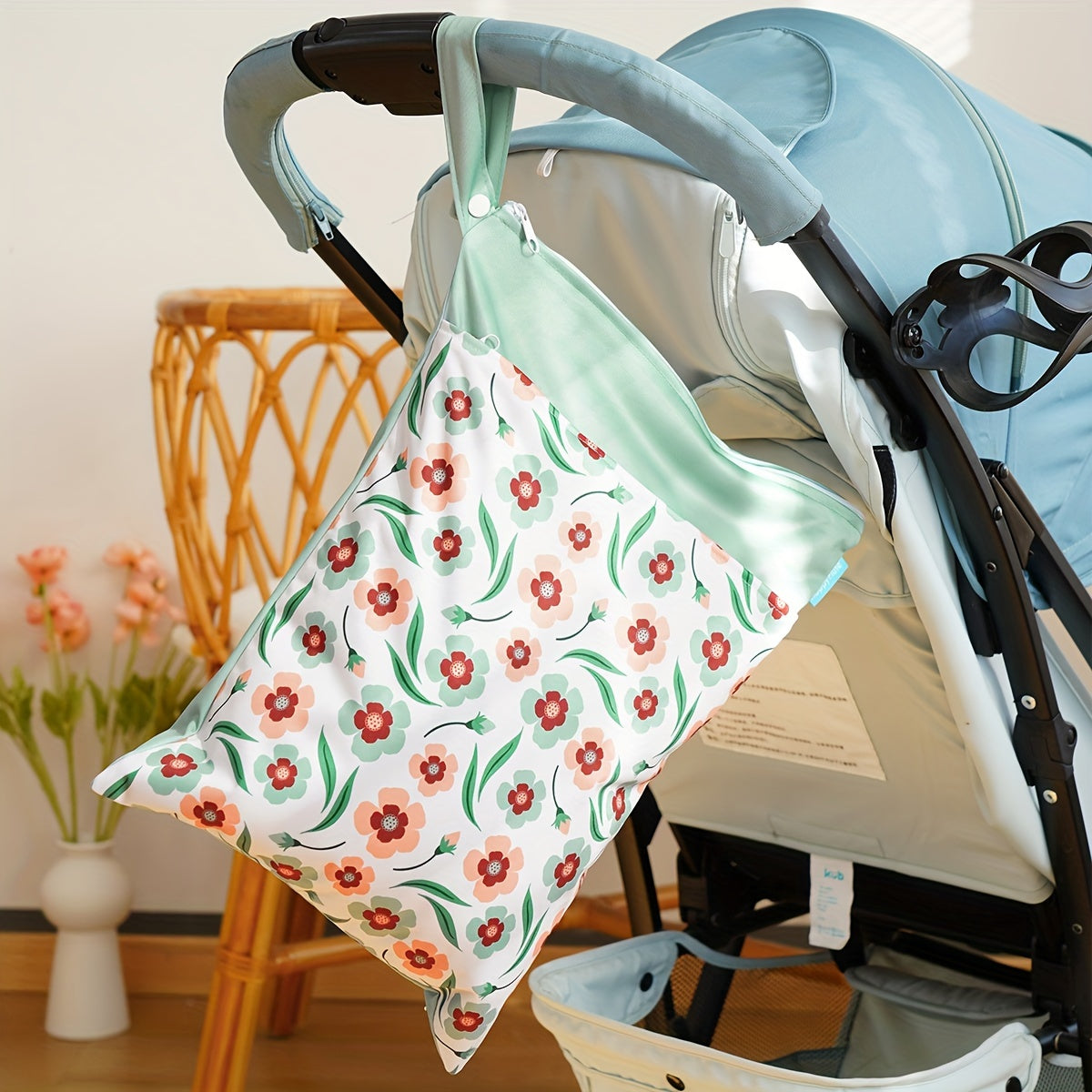 Bolsa impermeable húmeda y seca reutilizable con bolsillos con cremallera para playa, gimnasio y viajes