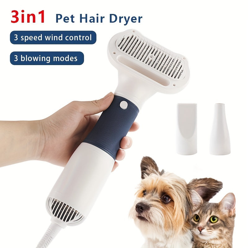 Pet Grooming Dryer for Cats and Dogs with 3 Speed Settings and 3 Modes