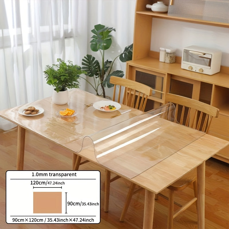 Transparent Thick Tablecloth for Home Hotel Restaurant Heat-Resistant Scratch-Resistant