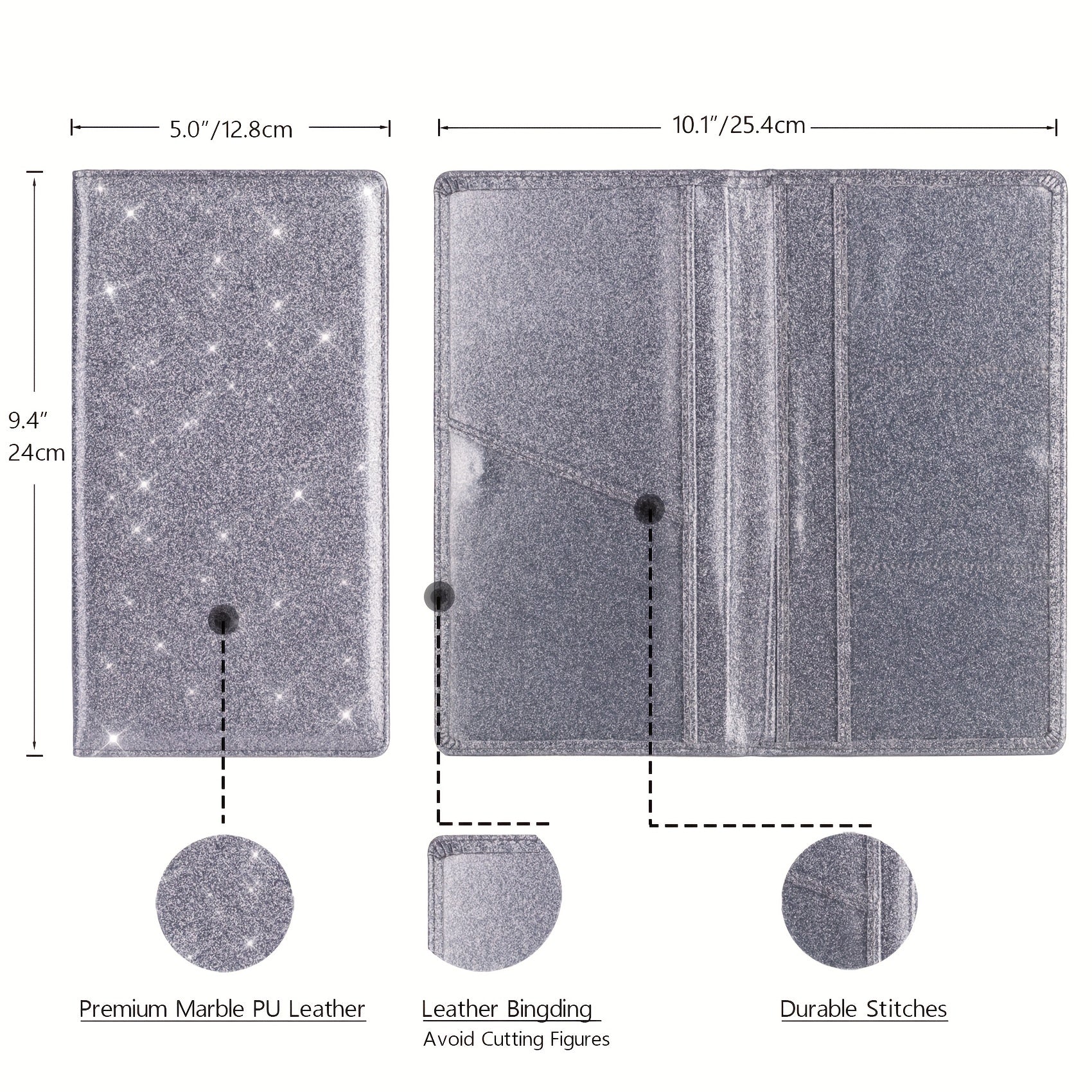 Car License and Insurance Card Holder Leather Vehicle Document Organizer