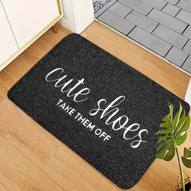 Stain Resistant Non-Slip Polyester Doormat with Floral Pattern for Entrance and Home