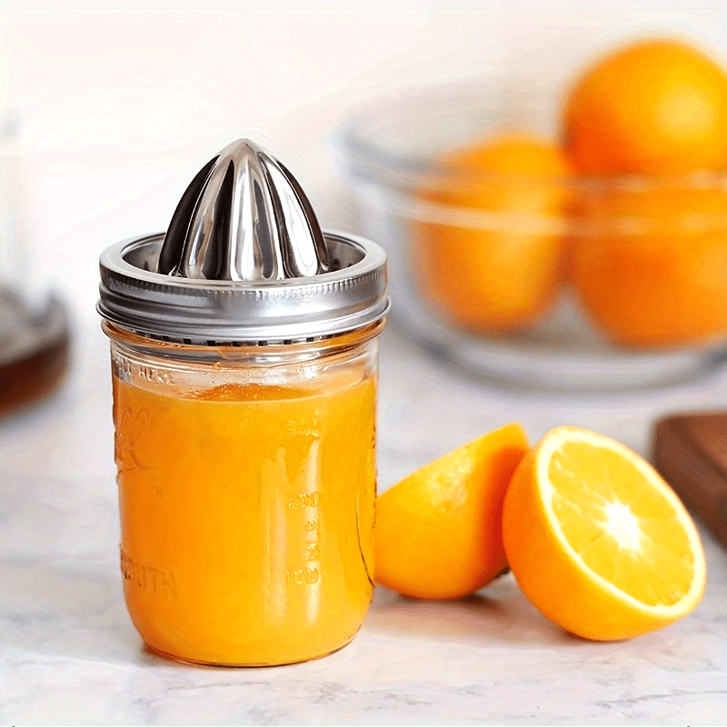 Stainless Steel Citrus Juicer for Mason Jars Wide Mouth Food-Grade Metal Kitchen Tool
