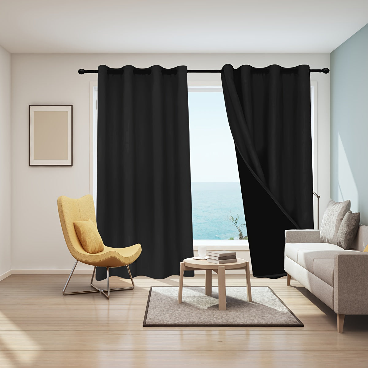 Blackout Curtains for Bedroom Grommet Insulated Room Darkening Single Panel