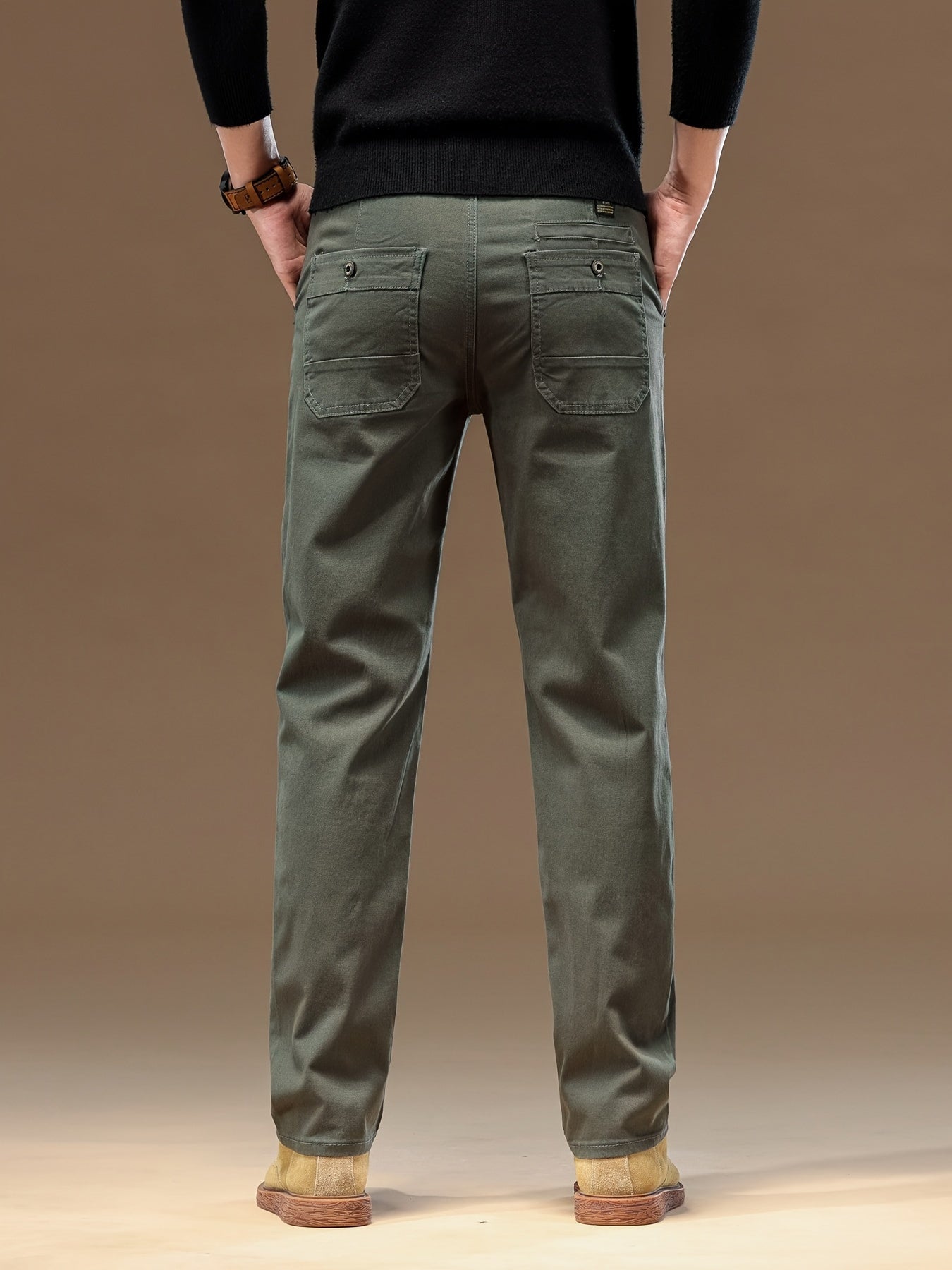 Zamonaviy Erkaklar Paxta Elastik Tekis Rangli Shimlar - Qulay va Mustahkam Kundalik Moda Shimlar - Har qanday mavsum uchun mukammal biznes kiyimlari, ko'p funksiyali moda dizayni