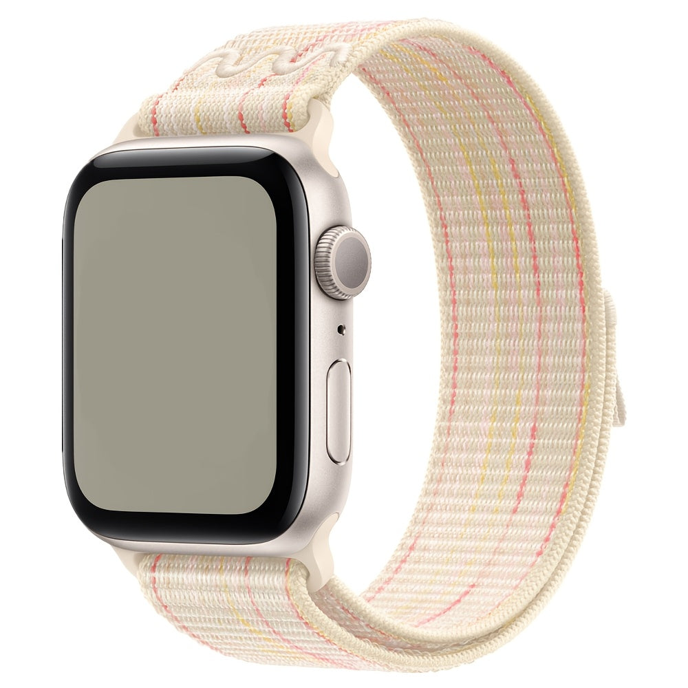 Nylon Elastic Solo Loop Strap for Apple Watch Series 1-10 Adjustable Sport Wristband for Men and Women