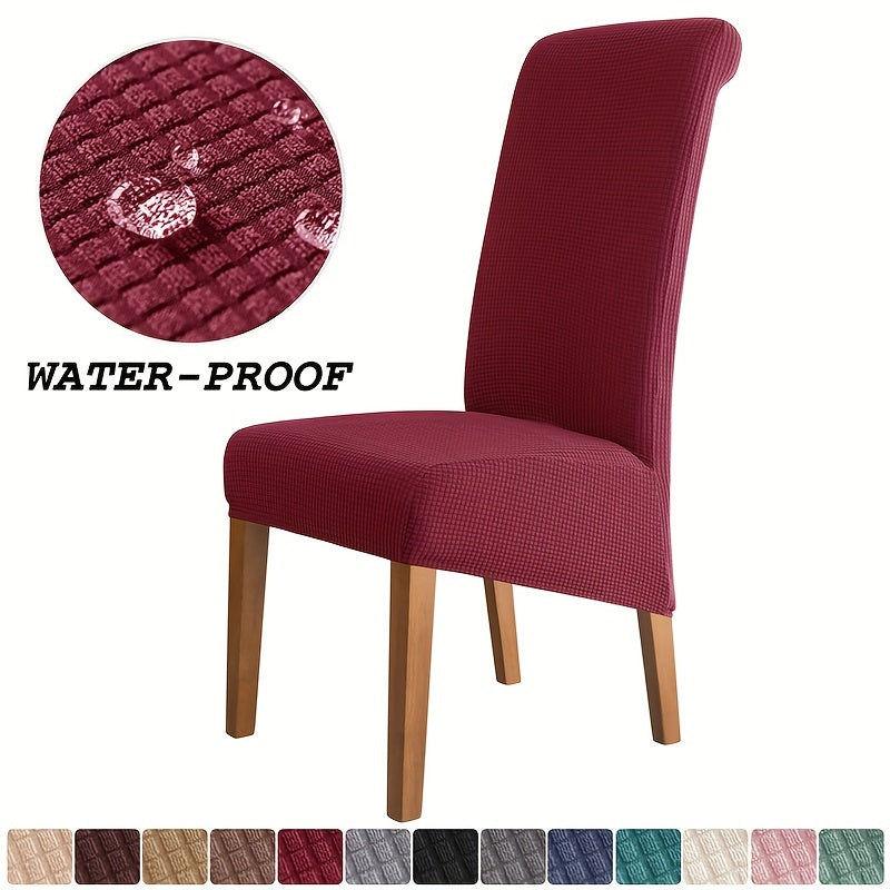 Water Resistant Elastic Dining Chair Slipcover for Large Chairs Spill-Proof for Dining Room Weddings Ceremonies Banquets