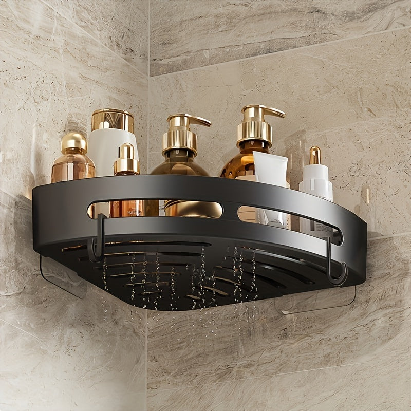 Triangle Corner Bathroom Shelf Space Saver for Shower Organizing Shampoo and Cosmetics