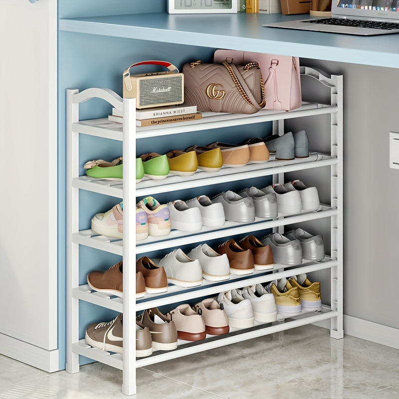 Kompakt 4-qavatli poyabzal tashkilotchisi, kirish joylari va shkaflar uchun yupqa qavatli saqlash