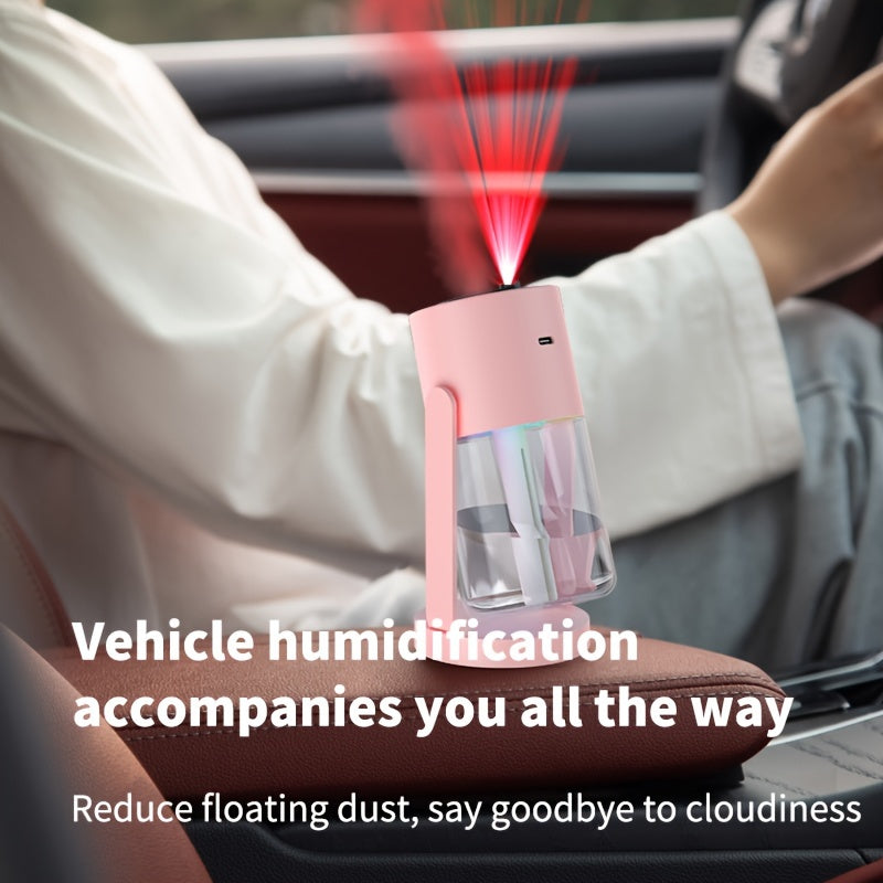 Ultrasonic Humidifier with Aromatherapy Diffuser 280mL Starry Sky Projector Dual Spray