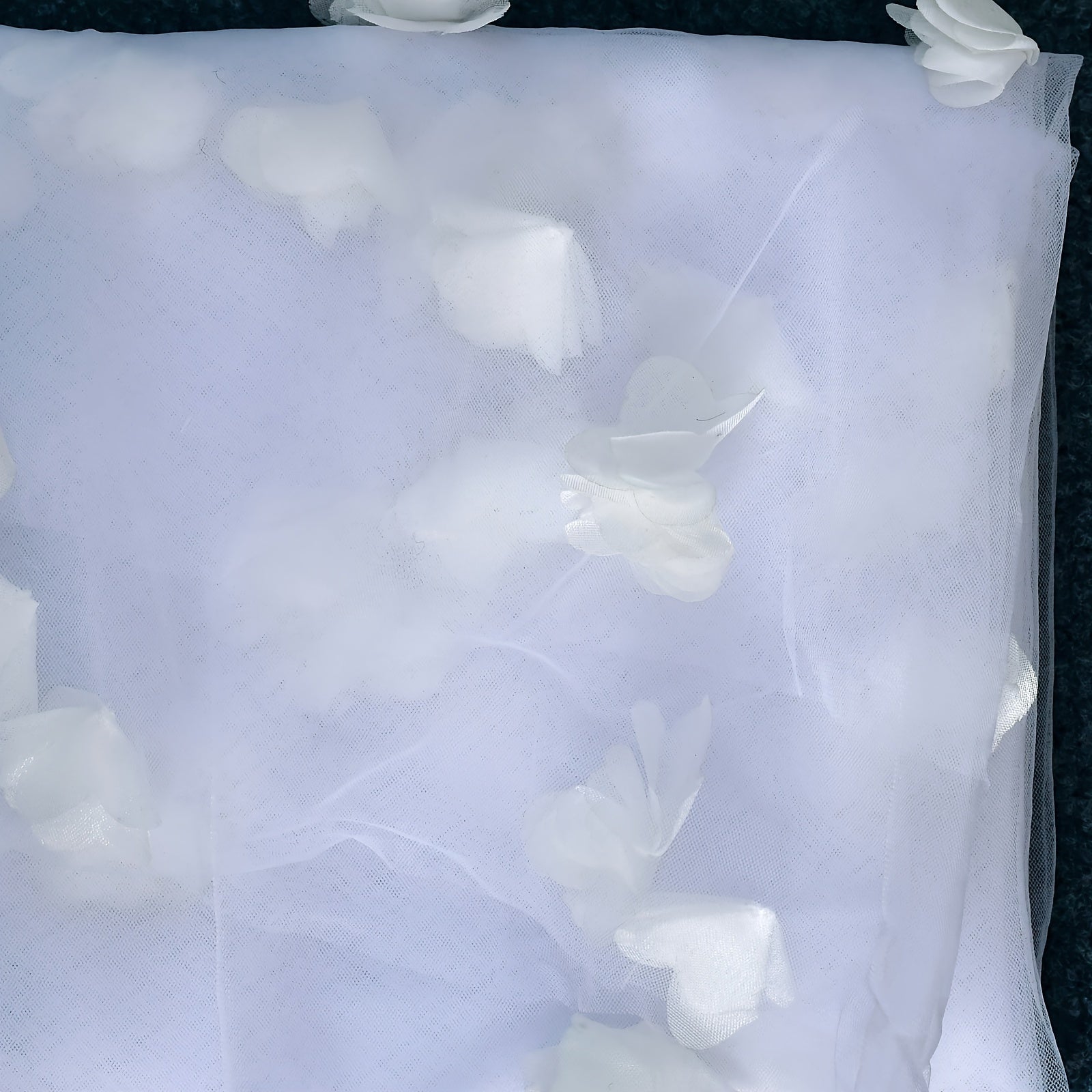 Women's Bridal Veil with 3D Floral Accents Double Layer Wedding Accessory