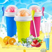 Set of 3 slushie maker cups with lids and brushes for milkshakes smoothies family