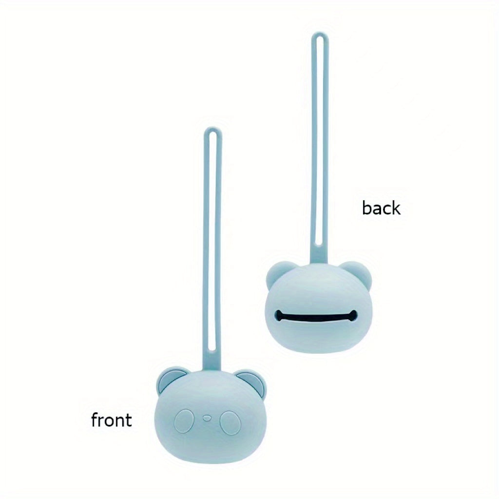 Baby Pacifier Case Silicone Panda Food-Grade BPA-Free for Newborns Girls Boys