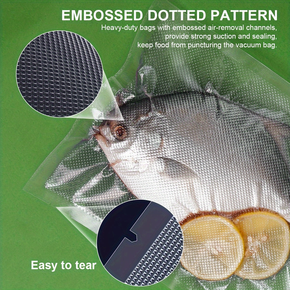 BPA-Free Food Vacuum Sealer Bags for Food Preservation, Multiple Sizes