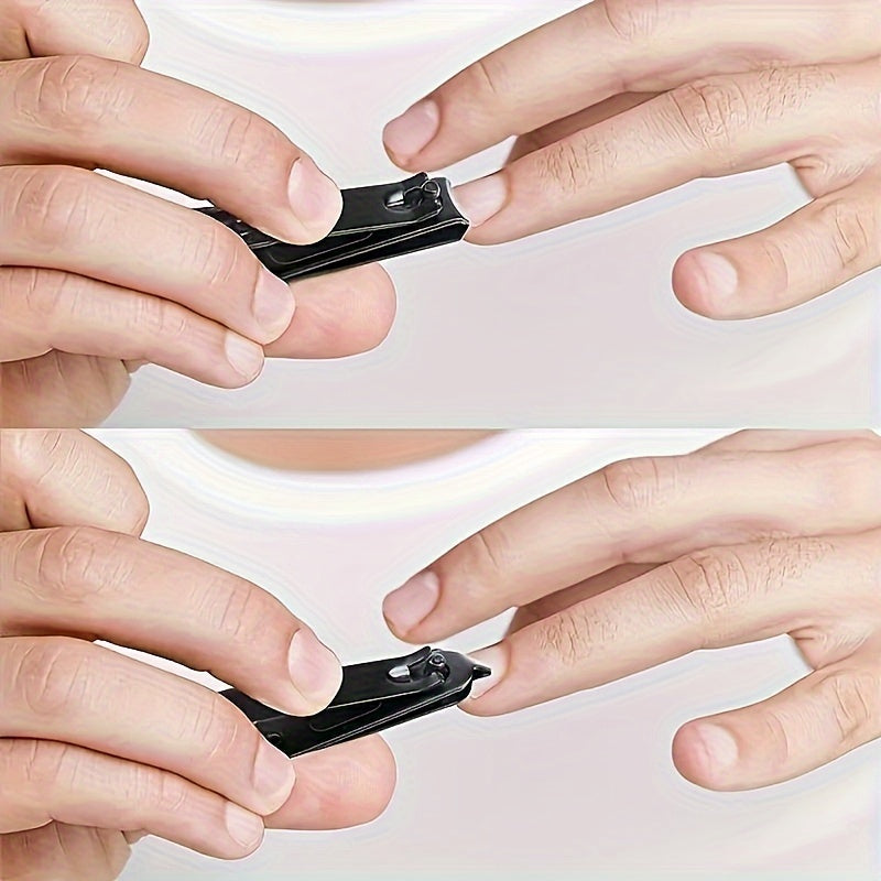 10/24 Pcs Black Nail Clippers Set Sharp Sturdy Fingernail and Toenail Cutters for Men and Women