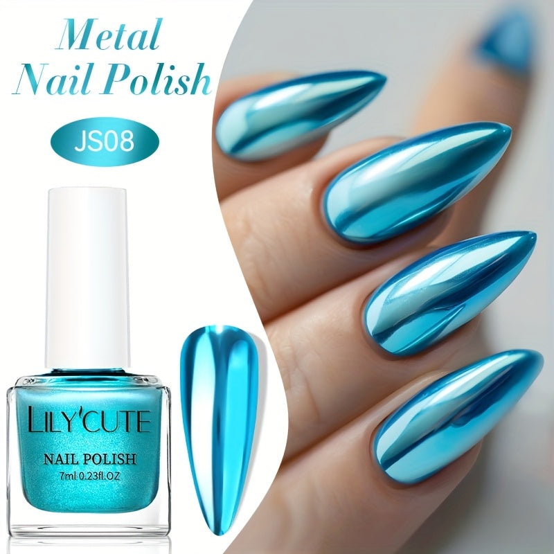 Women Metallic Nail Polish 7ml Bright Mirror Effect No Lamp Needed