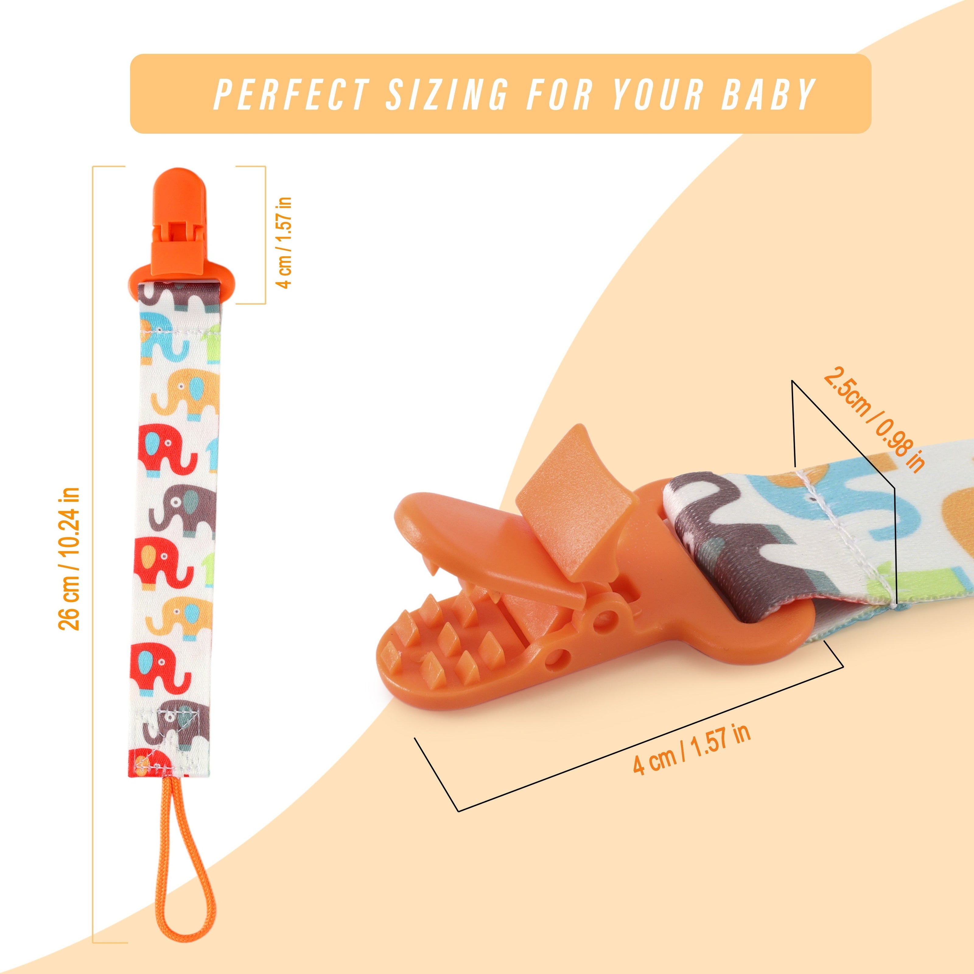 Baby Pacifier Clip for Boys and Girls Durable Teether Holder Halloween Thanksgiving Christmas Gift