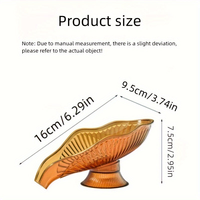 Transparent Soap Dish with Drainage Box for Bathroom Shower Holder