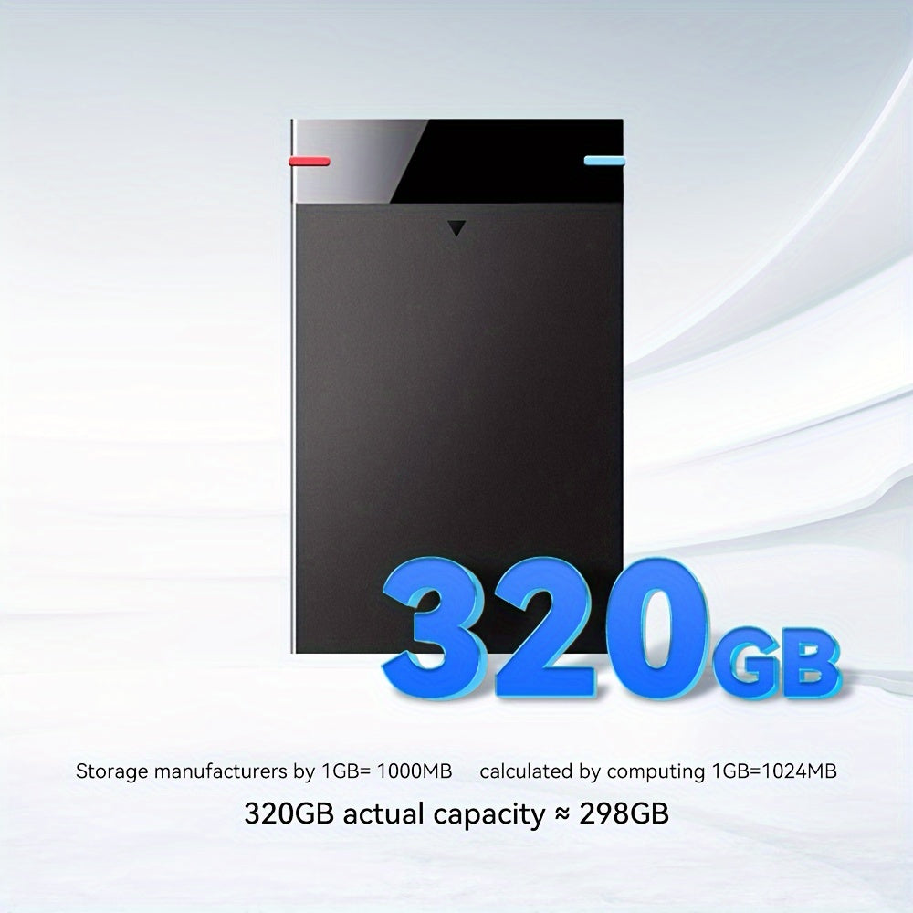 320GB Portable External Hard Drive USB 3.0 for PC Laptop Smartphone Data Storage