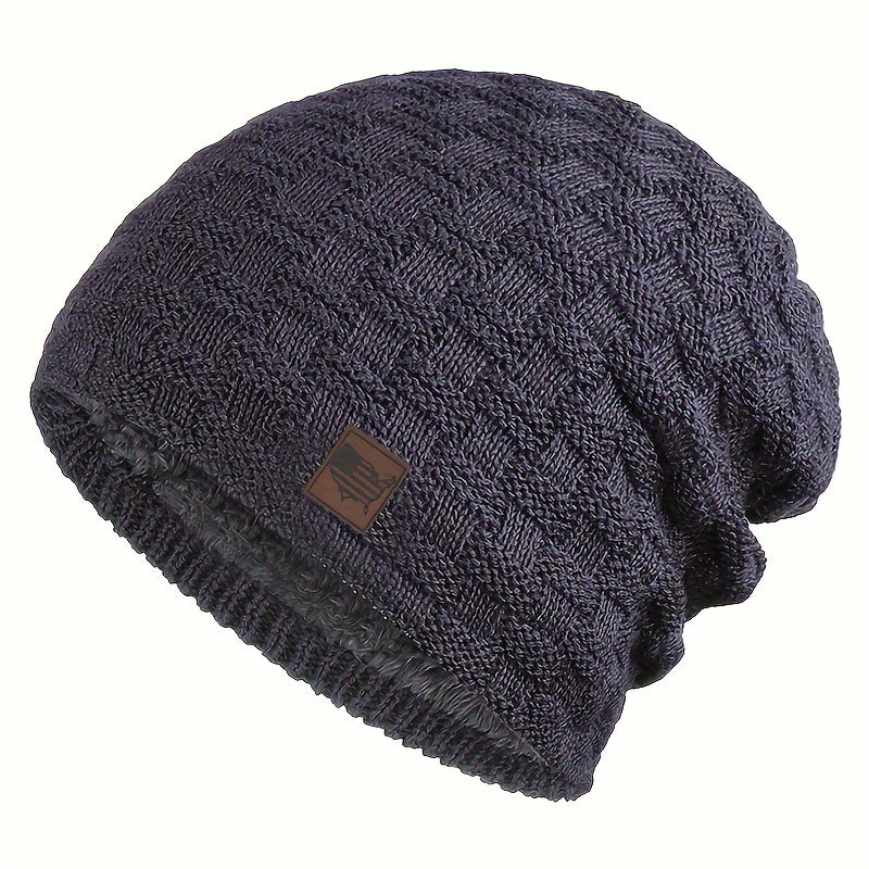 Men's Knit Beanie Hat Warm Winter Skull Cap for Outdoor Sports Skiing