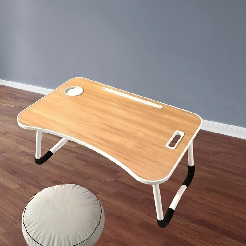 Складной стол для ноутбука с подносом и держателем для чашки для кровати, дивана, пола, алюминия, нескольких цветов