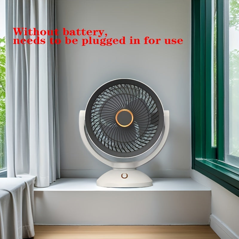 USB Desktop Fan with 4-Speed Settings, Removable Mesh Cover for Cooling Rooms