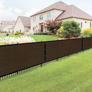Outdoor UV Protected Privacy Screen Fence with Grommets Brown 81-90% Shade