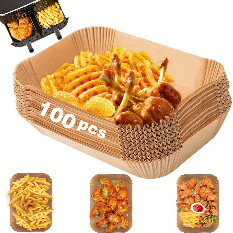 Non-Stick Disposable Air Fryer Mats Pack of 50 100 or 200 Square Waterproof