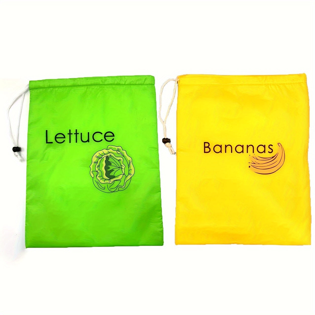 Yellow Banana Storage Bags and Green Vegetable Preservation Bags 1-2pcs Set