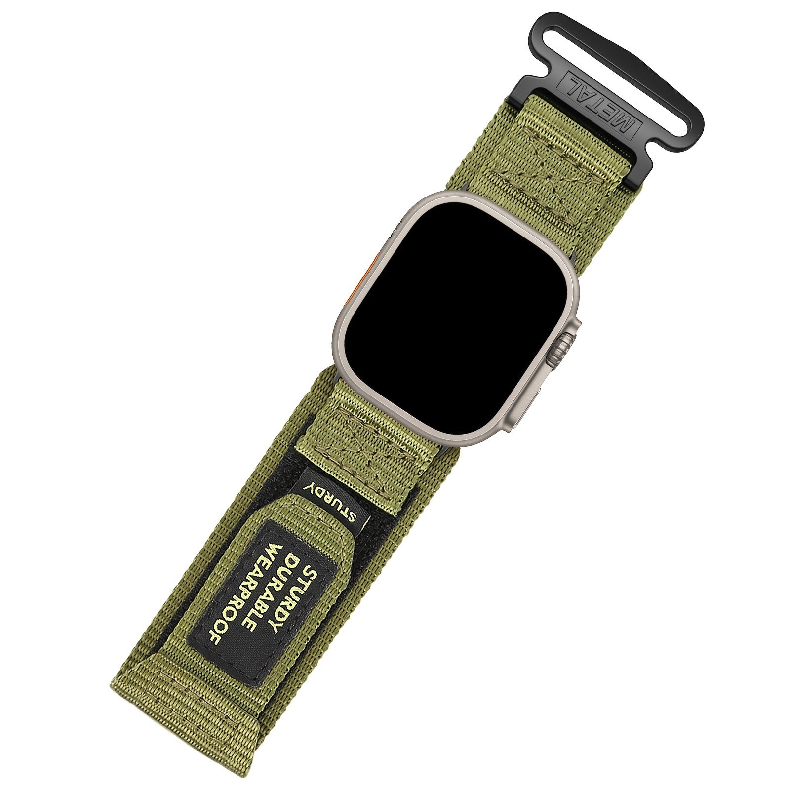 Camouflage Nylon Watch Band for Apple Watch Series 1-10 Ultra and SE Outdoor Sports Hiking